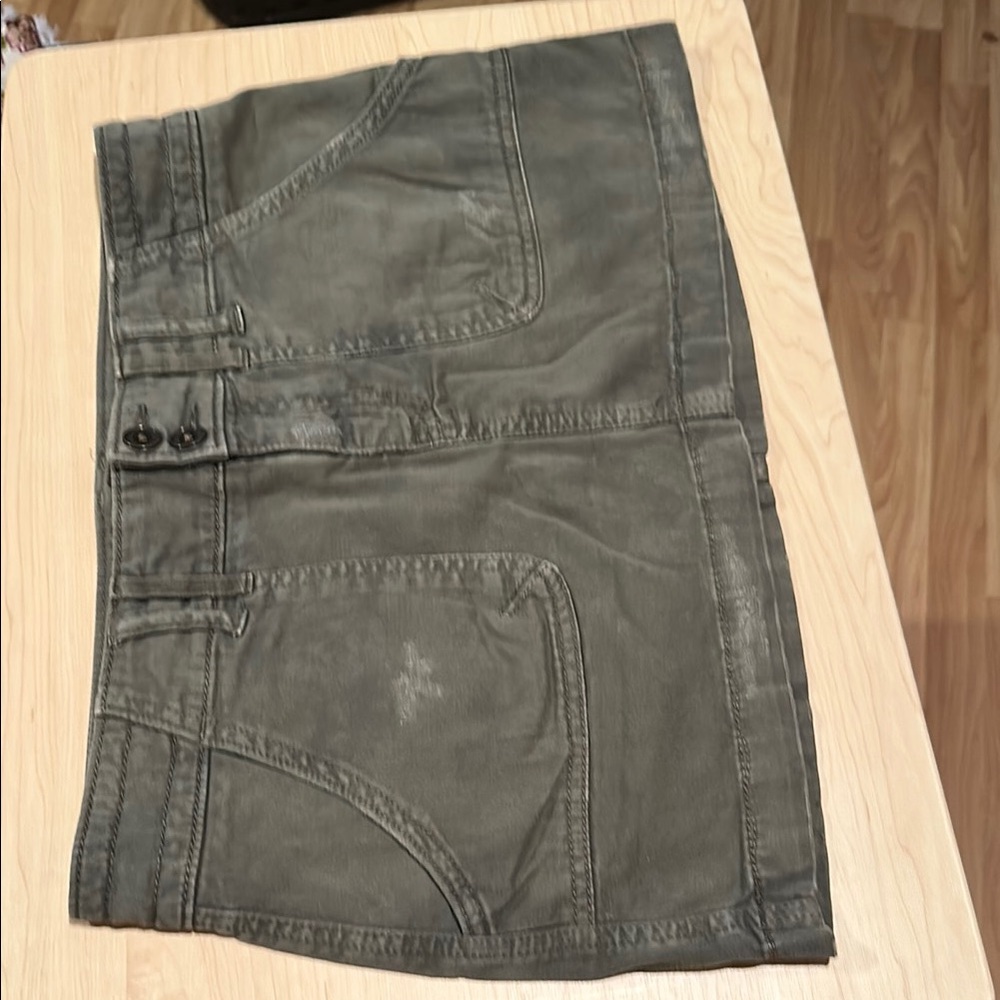 Hollister Sage Green Buttoned Skirt